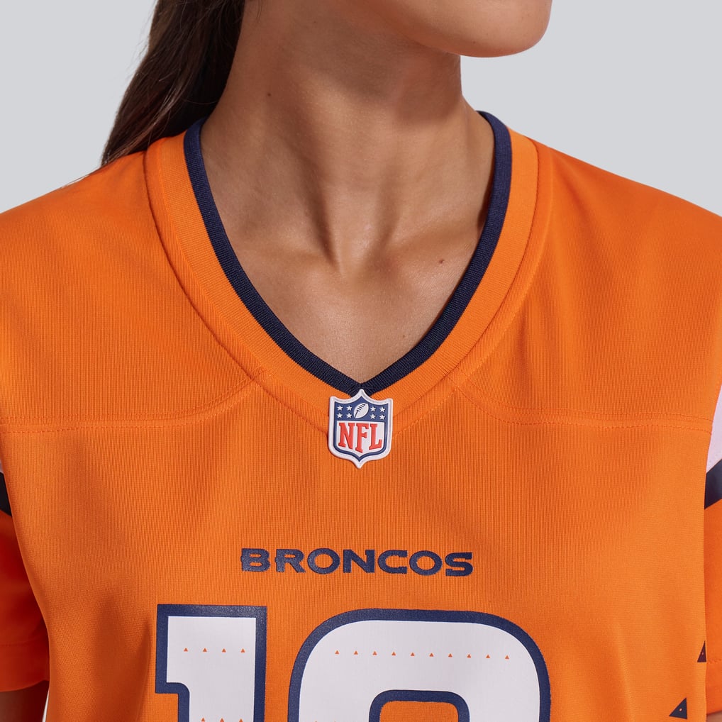 Women's Denver Broncos Bo Nix Nike  Orange Game Jersey - Image 9