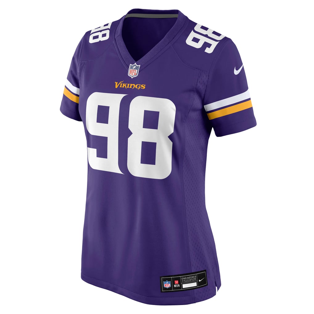 Women's Minnesota Vikings Bo Richter Nike  Purple Team Game Jersey - Image 3