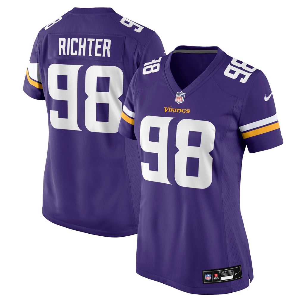 Women's Minnesota Vikings Bo Richter Nike  Purple Team Game Jersey - Image 1