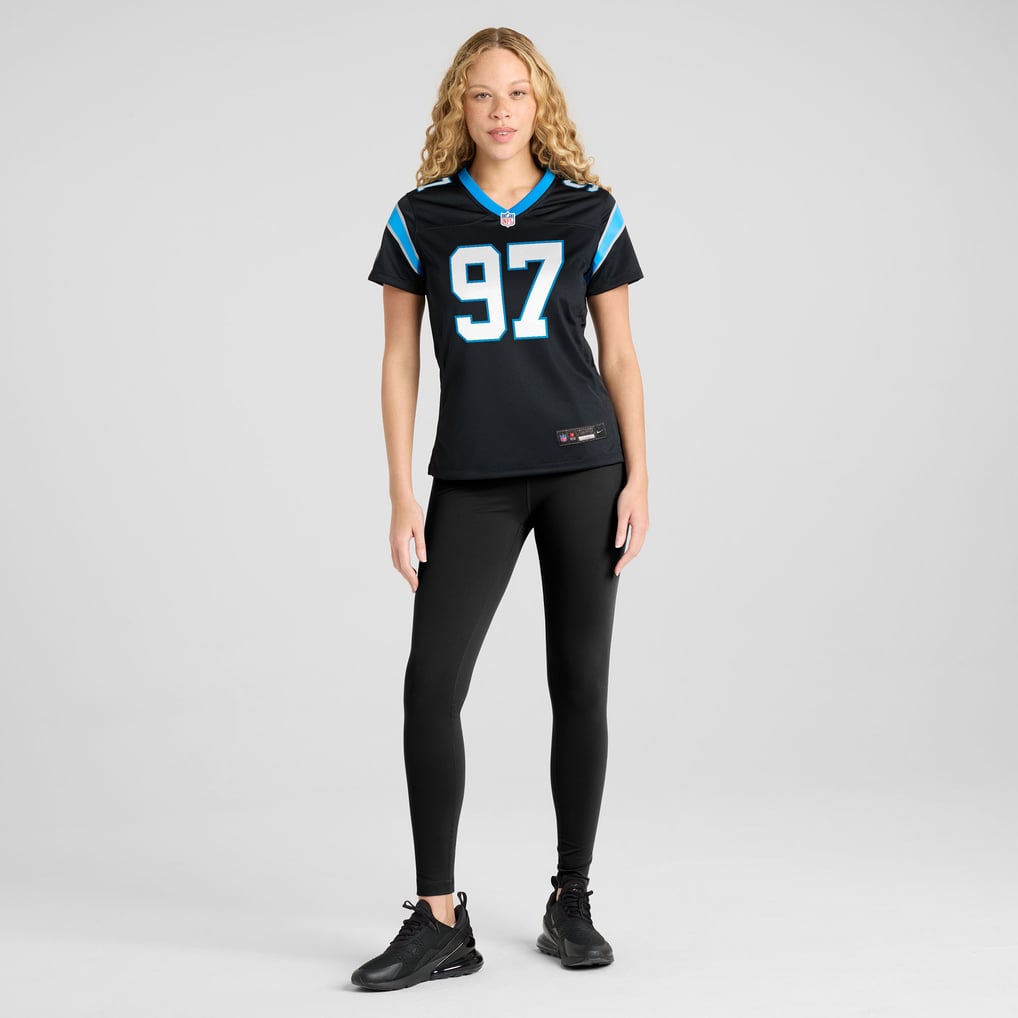 Women's Carolina Panthers Bobby Brown III Nike Black Team Game Jersey - Image 5