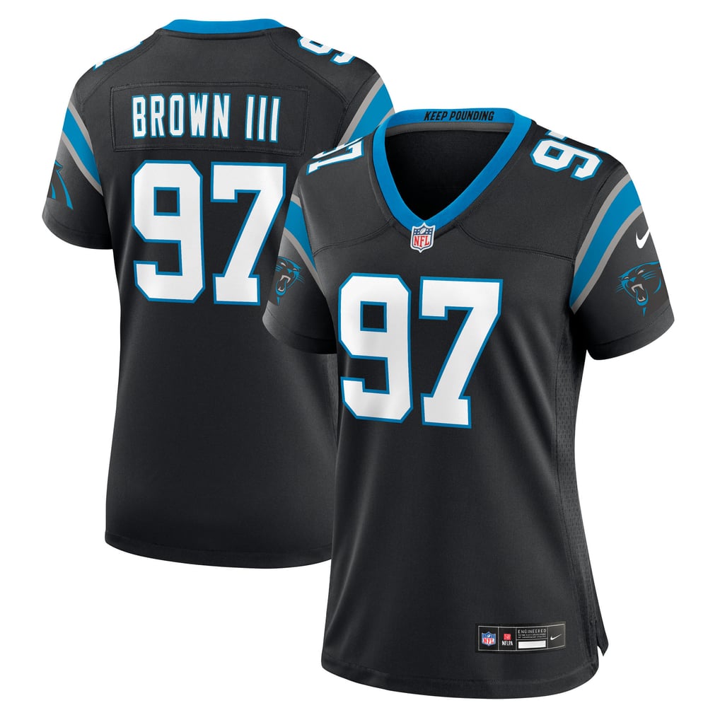 Women's Carolina Panthers Bobby Brown III Nike Black Team Game Jersey - Image 1