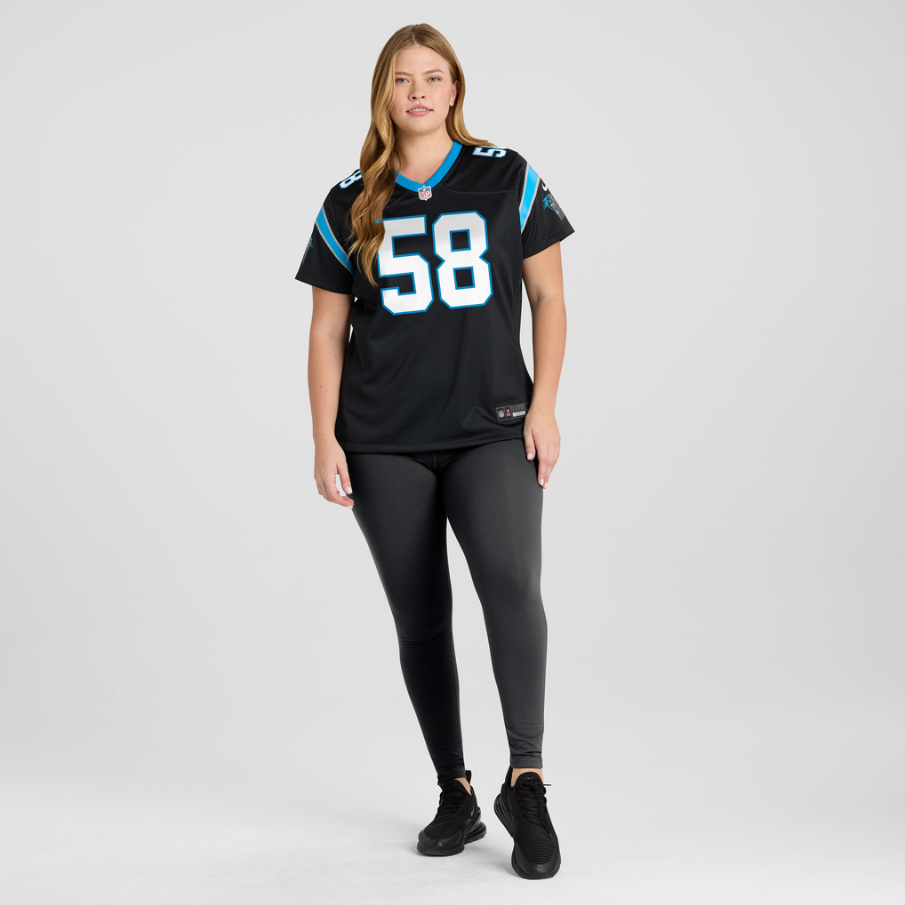 Women's Carolina Panthers Bobby Okereke Nike Black Team Game Jersey - Image 5