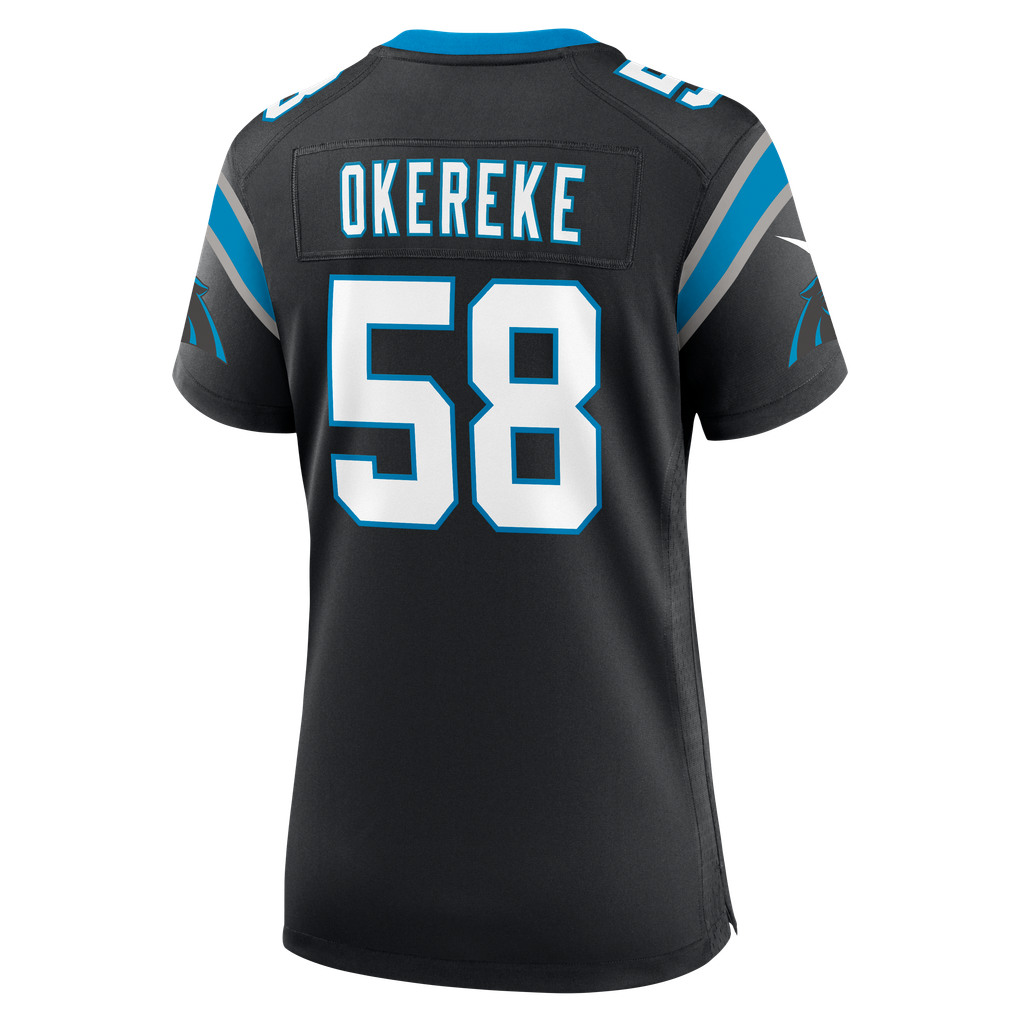 Women's Carolina Panthers Bobby Okereke Nike Black Team Game Jersey - Image 8