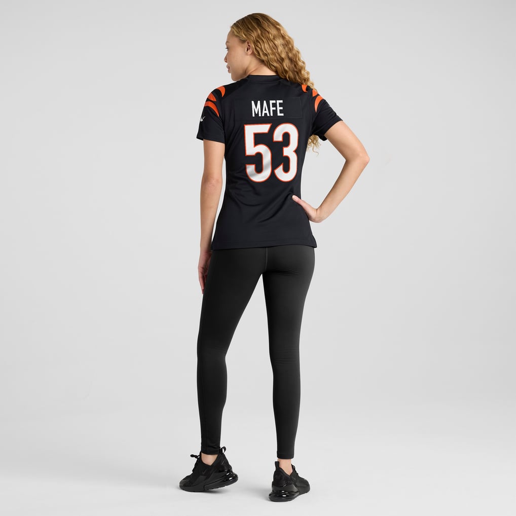 Women's Cincinnati Bengals Boye Mafe Nike Black Team Game Jersey - Image 6
