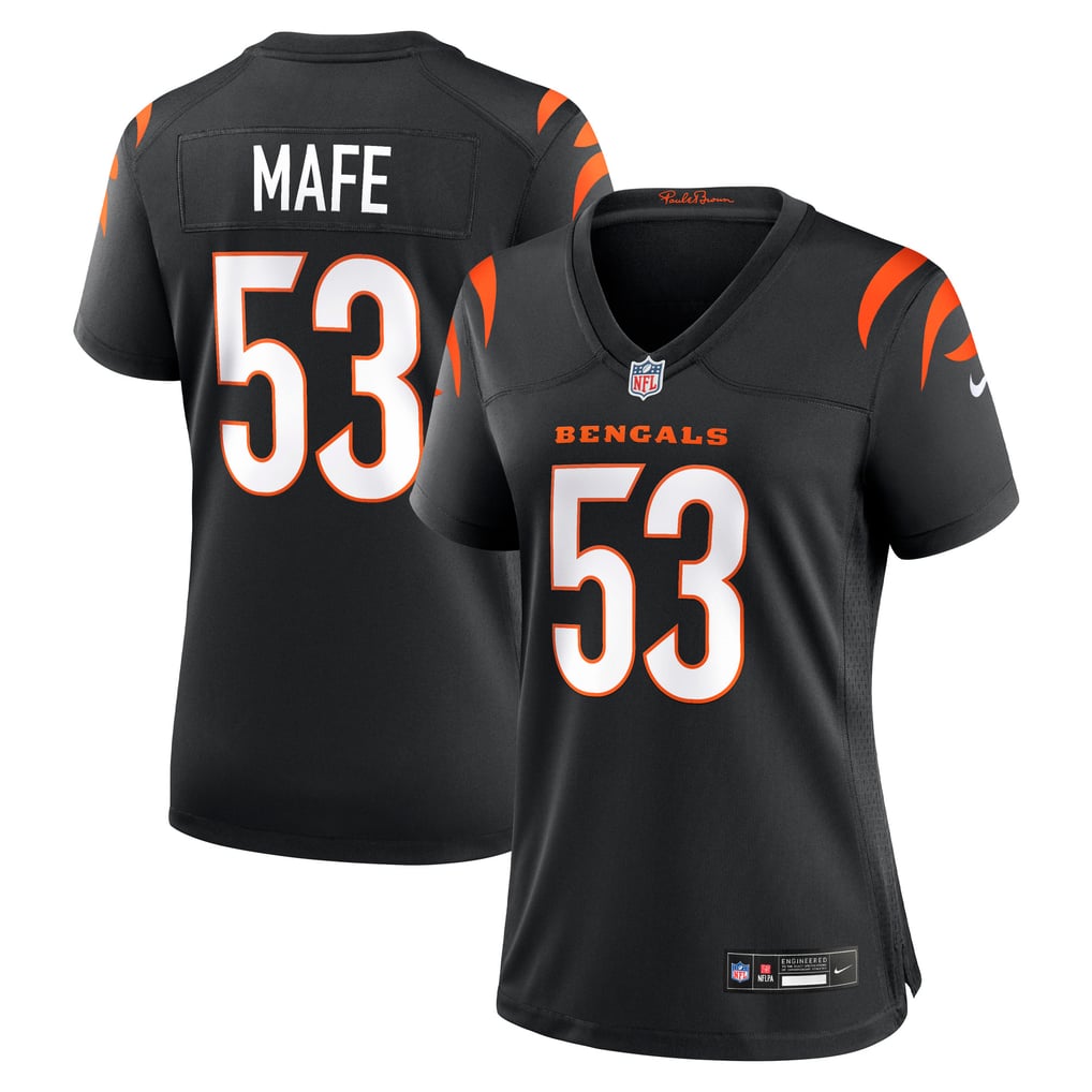 Women's Cincinnati Bengals Boye Mafe Nike Black Team Game Jersey - Image 1