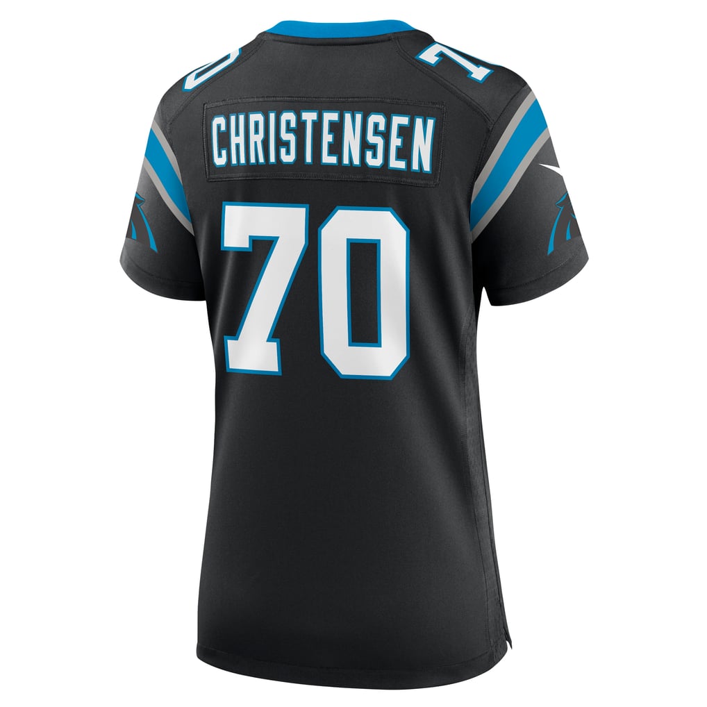 Women's Carolina Panthers Brady Christensen Nike Black Team Game Jersey - Image 4
