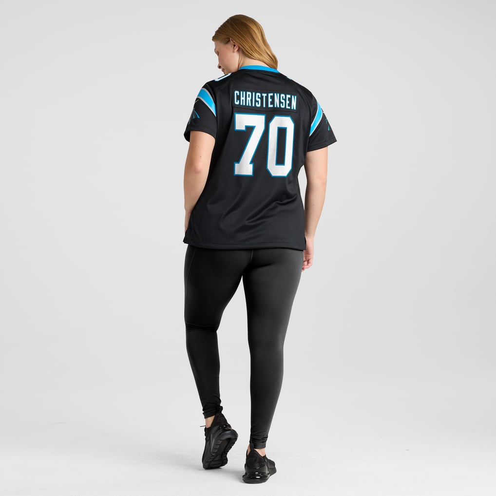 Women's Carolina Panthers Brady Christensen Nike Black Team Game Jersey - Image 8