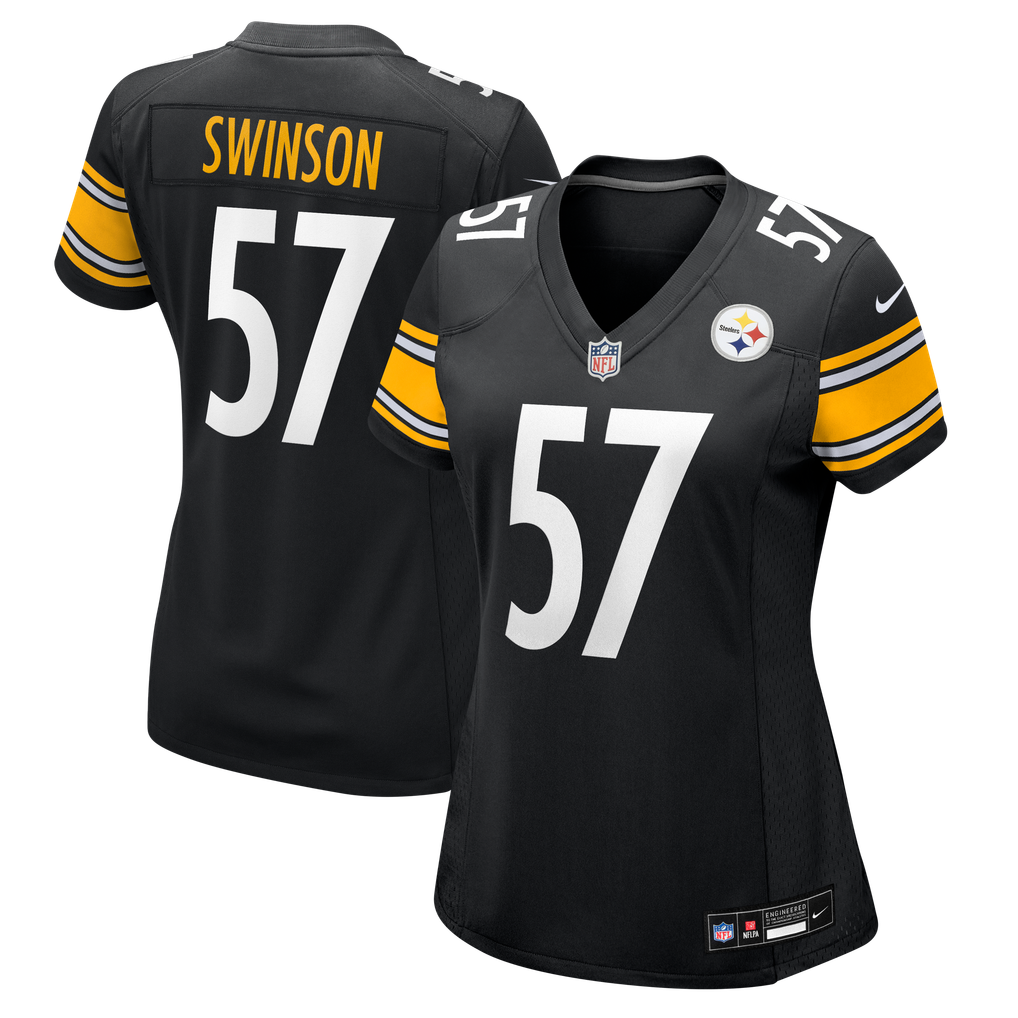 Women's Pittsburgh Steelers Bradyn Swinson Nike Black Team Game Jersey - Image 2
