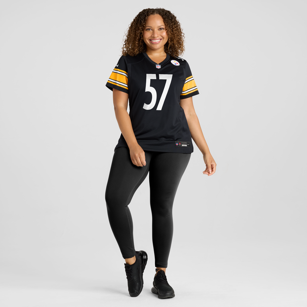 Women's Pittsburgh Steelers Bradyn Swinson Nike Black Team Game Jersey - Image 5