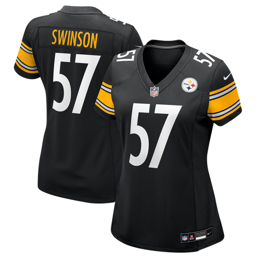 Women's Pittsburgh Steelers Bradyn Swinson Nike Black Team Game Jersey - Image 1