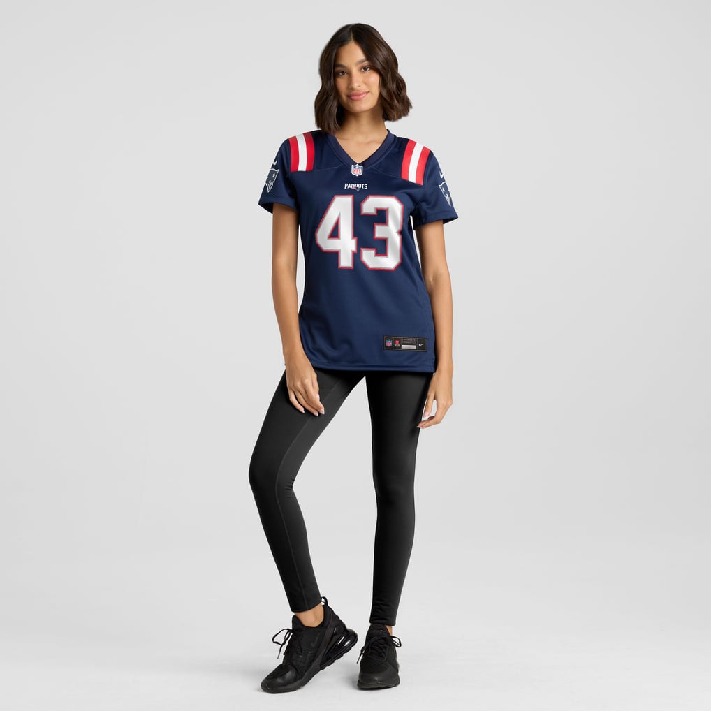 Women's New England Patriots Bradyn Swinson Nike Navy Team Game Jersey - Image 3