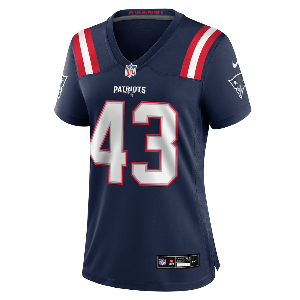 Women's New England Patriots Bradyn Swinson Nike Navy Team Game Jersey - Image 7