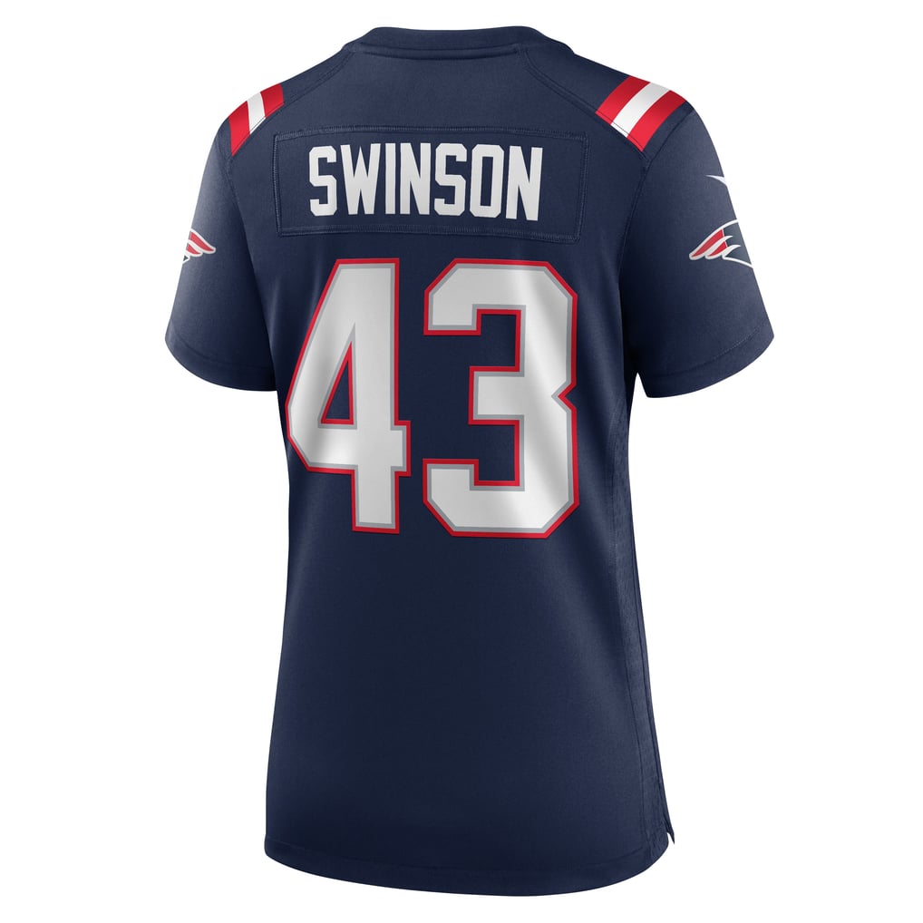 Women's New England Patriots Bradyn Swinson Nike Navy Team Game Jersey - Image 8