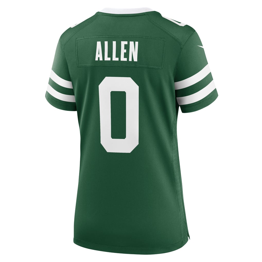 Women's New York Jets Braelon Allen Nike Legacy Green Game Jersey - Image 4