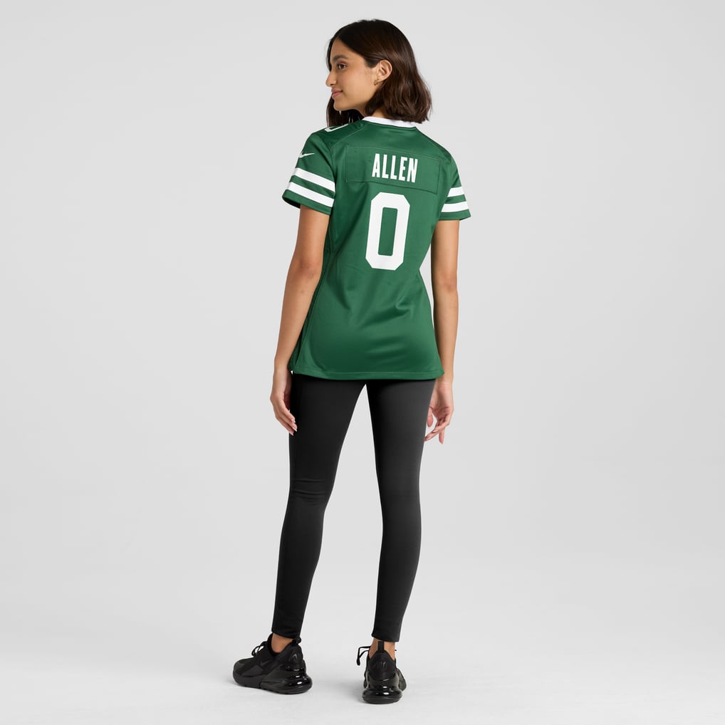 Women's New York Jets Braelon Allen Nike Legacy Green Game Jersey - Image 6