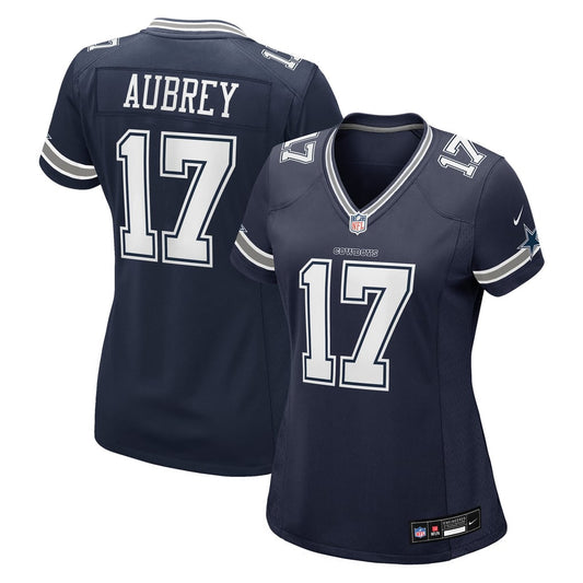 Women's Dallas Cowboys Brandon Aubrey Nike Navy Team Game Jersey - Image 1