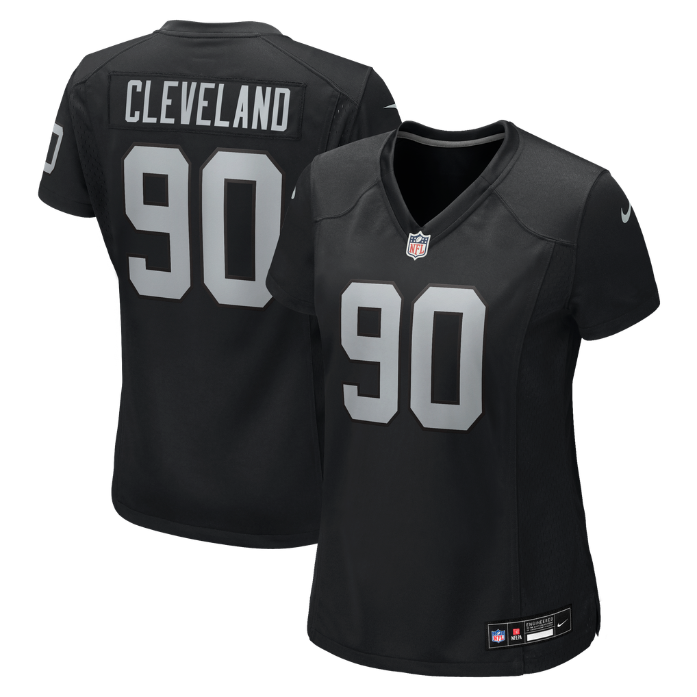 Women's Las Vegas Raiders Brandon Cleveland Nike Black Team Game Jersey - Image 1