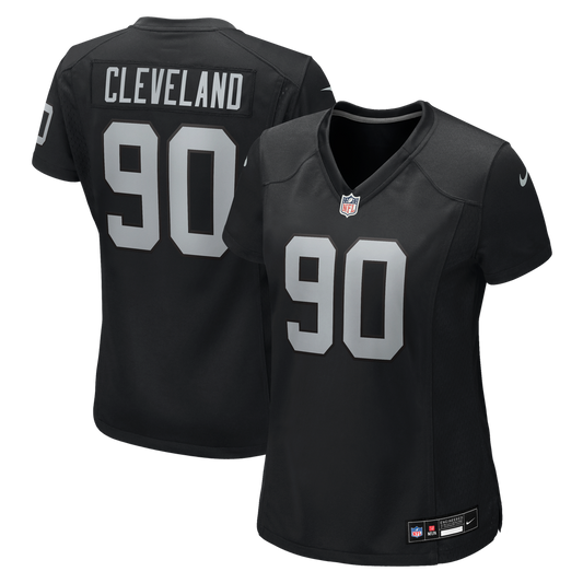 Women's Las Vegas Raiders Brandon Cleveland Nike Black Team Game Jersey - Image 1