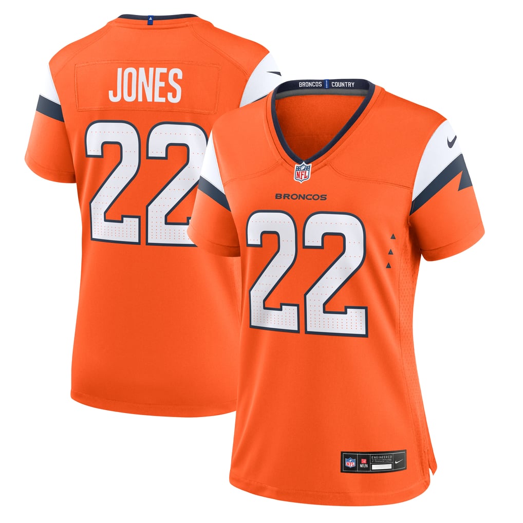 Women's Denver Broncos Brandon Jones Nike  Orange Team Game Jersey - Image 2