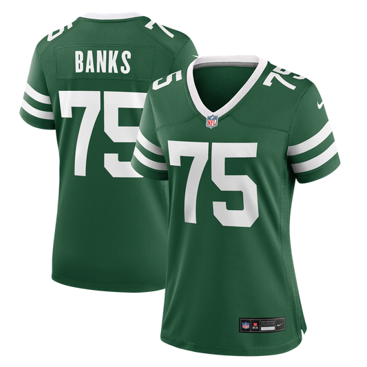 Women's New York Jets Brant Banks Nike Legacy Green Team Game Jersey - Image 1