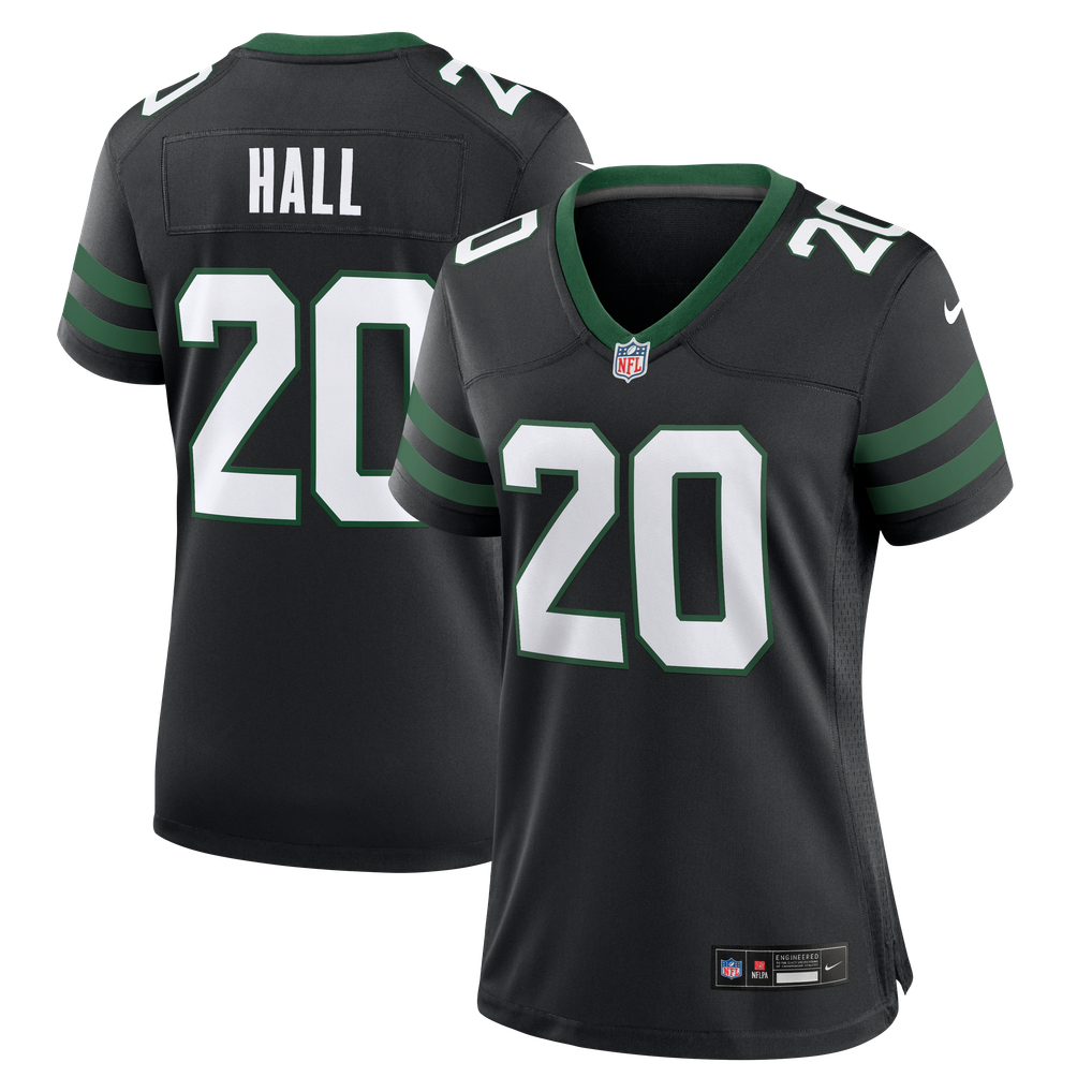 Women's New York Jets Breece Hall Nike Legacy Black Alternate Game Jersey - Image 2