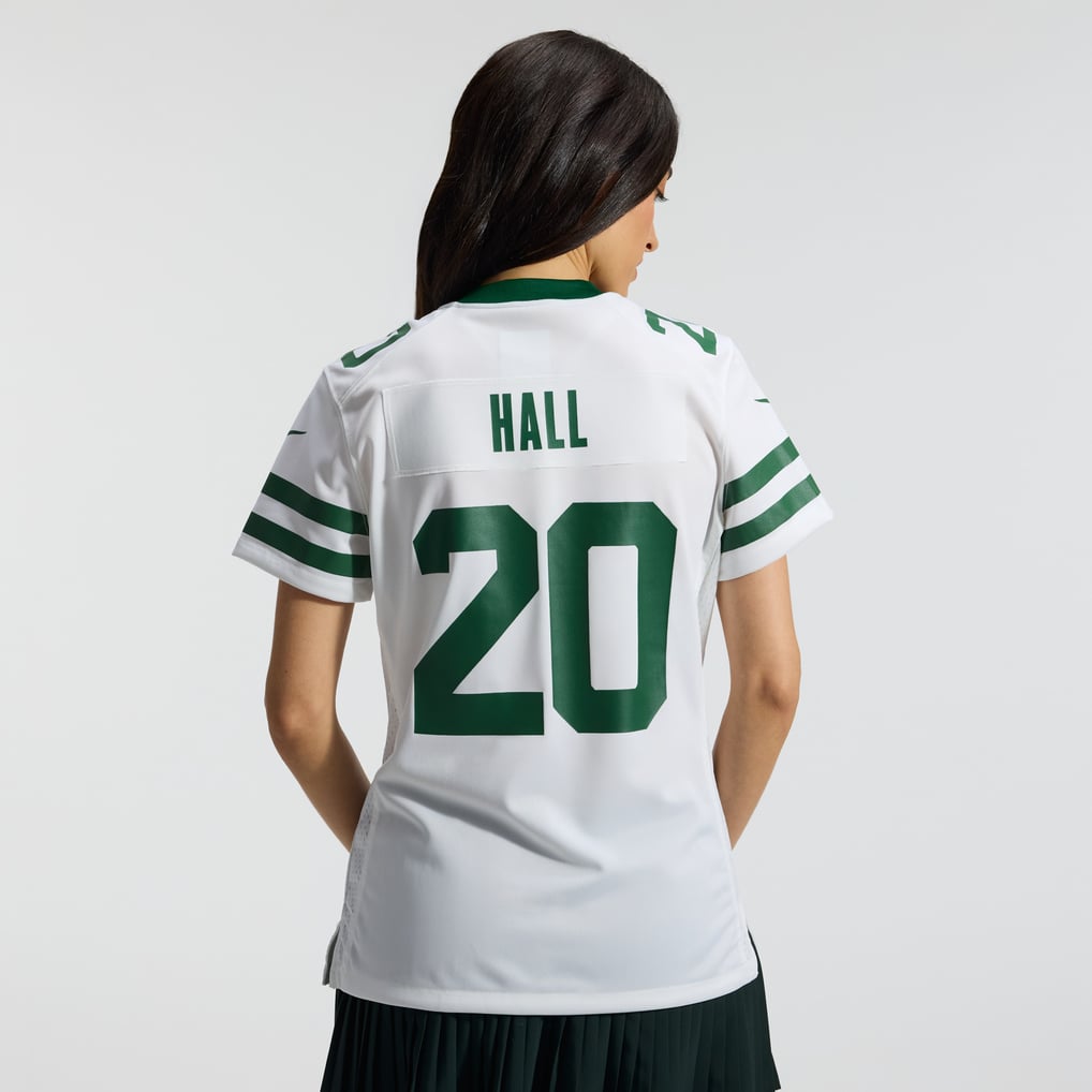 Women's New York Jets Breece Hall Nike Legacy White Game Jersey - Image 4
