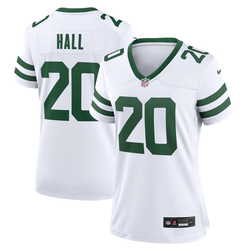 Women's New York Jets Breece Hall Nike Legacy White Game Jersey - Image 1