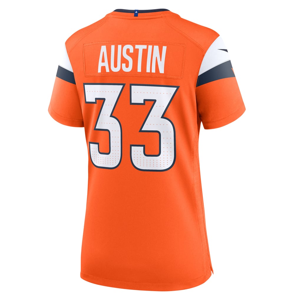 Women's Denver Broncos Brent Austin Nike Orange Team Game Jersey - Image 8