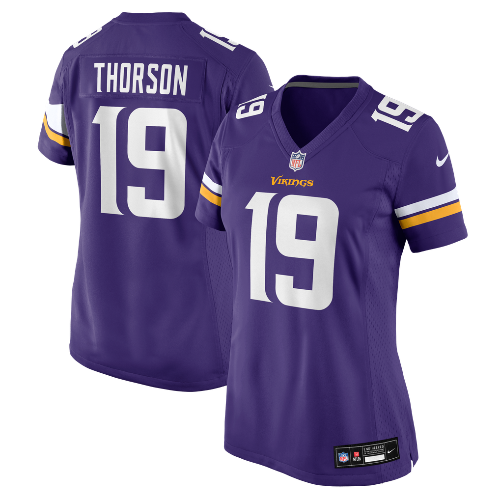 Women's Minnesota Vikings Brett Thorson Nike Purple Team Game Jersey - Image 2