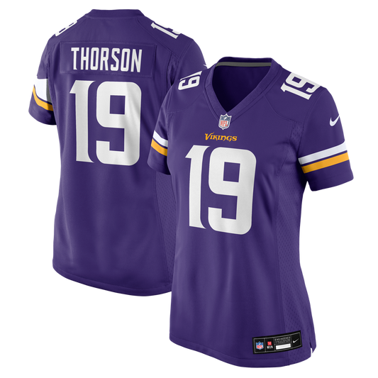 Women's Minnesota Vikings Brett Thorson Nike Purple Team Game Jersey - Image 1
