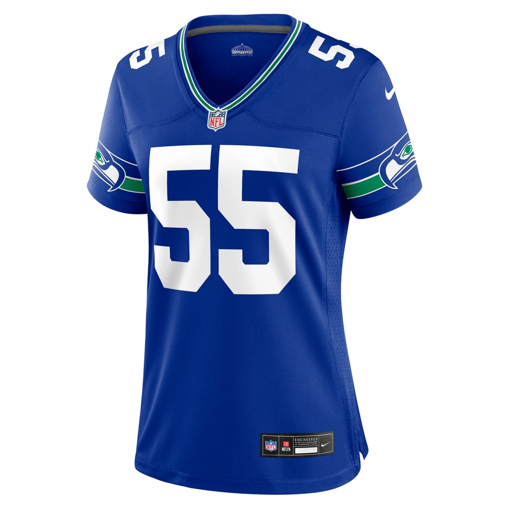 Women's Seattle Seahawks Brian Bosworth Nike Royal Throwback Retired Player Game Jersey - Image 3