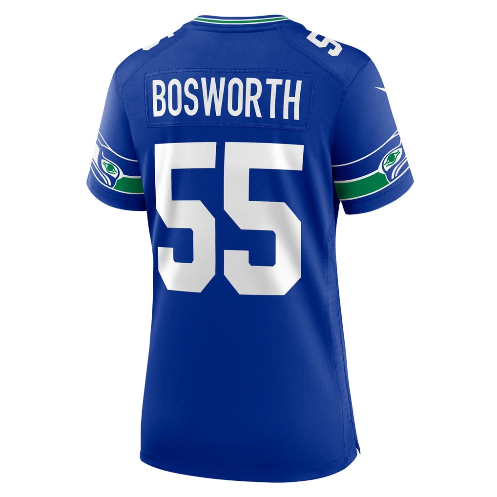 Women's Seattle Seahawks Brian Bosworth Nike Royal Throwback Retired Player Game Jersey - Image 4