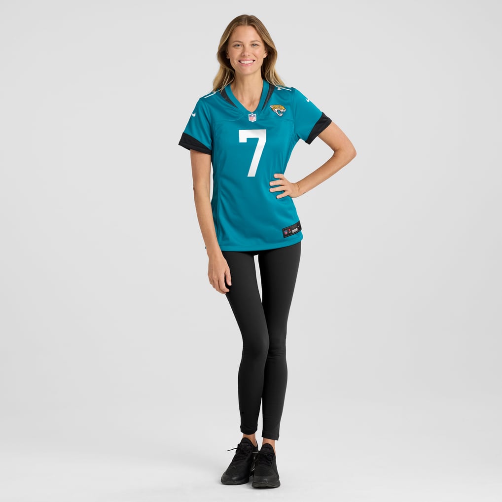 Women's Jacksonville Jaguars Brian Thomas Jr. Nike  Teal Game Jersey - Image 5