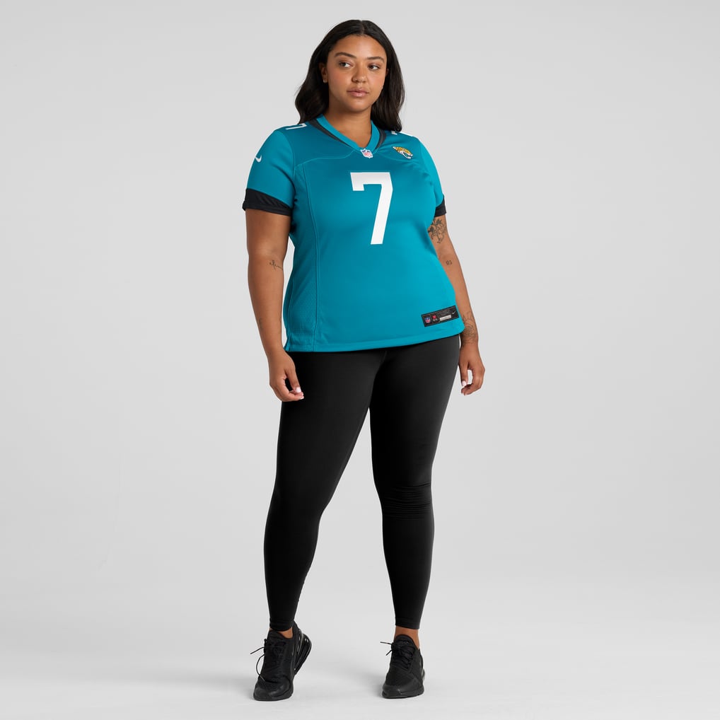 Women's Jacksonville Jaguars Brian Thomas Jr. Nike  Teal Game Jersey - Image 7