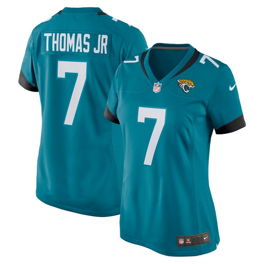 Women's Jacksonville Jaguars Brian Thomas Jr. Nike  Teal Game Jersey - Image 1