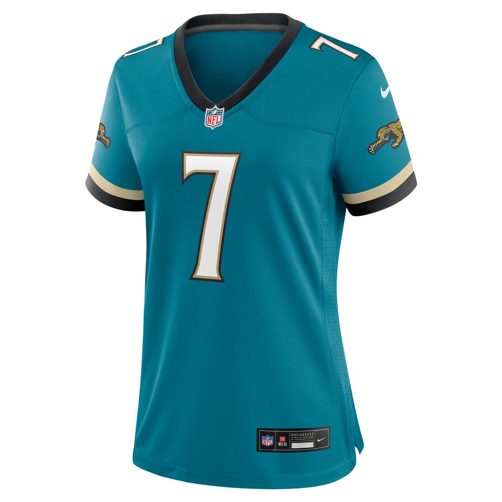 Women's Jacksonville Jaguars Brian Thomas Jr. Nike Teal Prowler Throwback Game Jersey - Image 3
