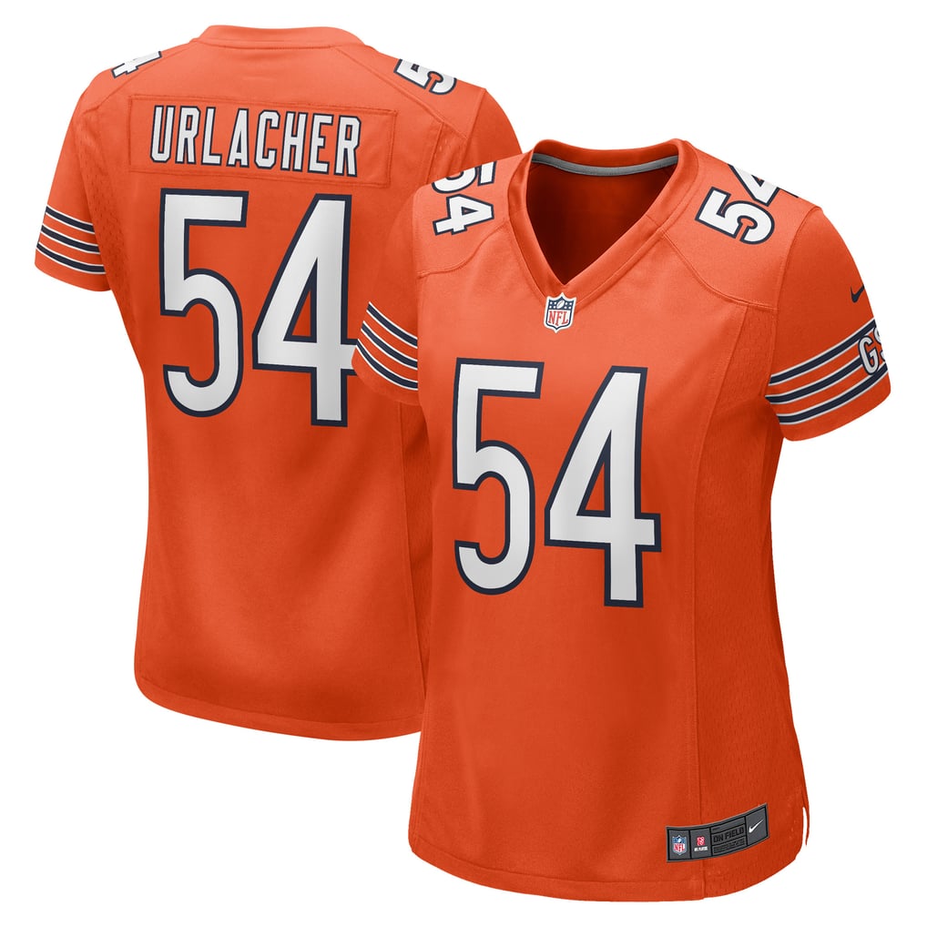 Women's Chicago Bears Brian Urlacher Nike Orange Retired Player Jersey - Image 1