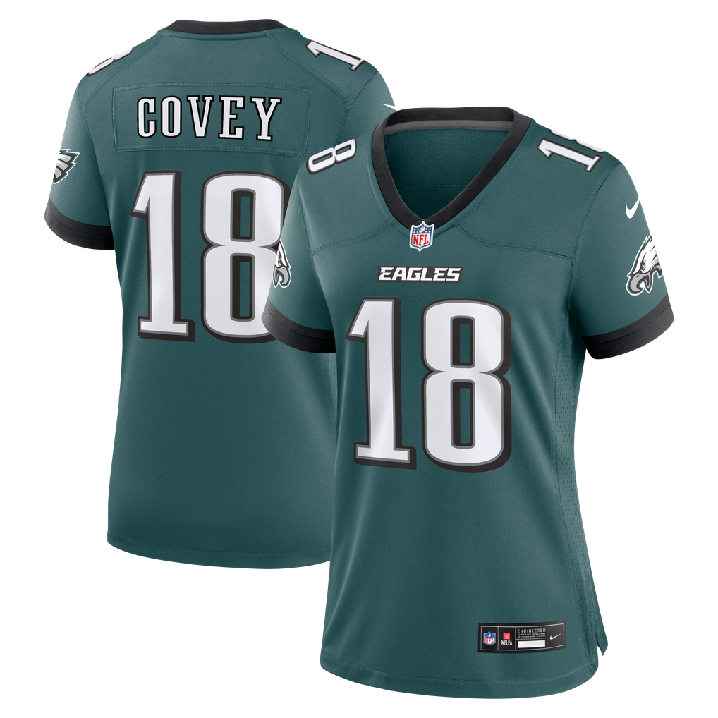 Women's Philadelphia Eagles Britain Covey Nike  Midnight Green Team Game Jersey - Image 1