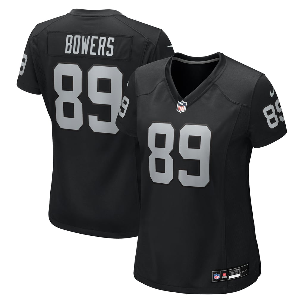 Women's Las Vegas Raiders Brock Bowers Nike  Black Team Game Jersey - Image 2