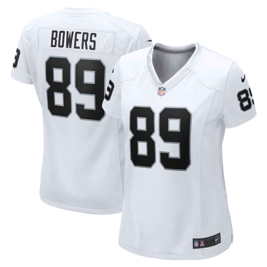 Women's Las Vegas Raiders Brock Bowers Nike  White Game Jersey - Image 1