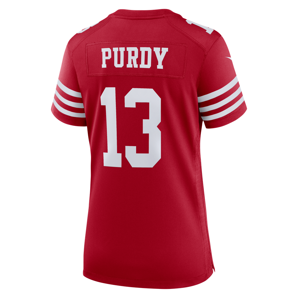 Women's San Francisco 49ers Brock Purdy Nike Scarlet 80th Anniversary Game Jersey - Image 4