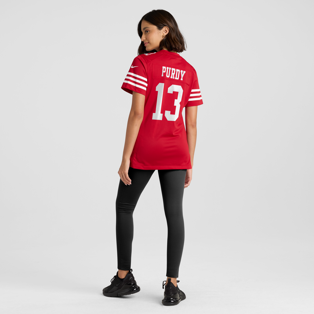 Women's San Francisco 49ers Brock Purdy Nike Scarlet 80th Anniversary Game Jersey - Image 6