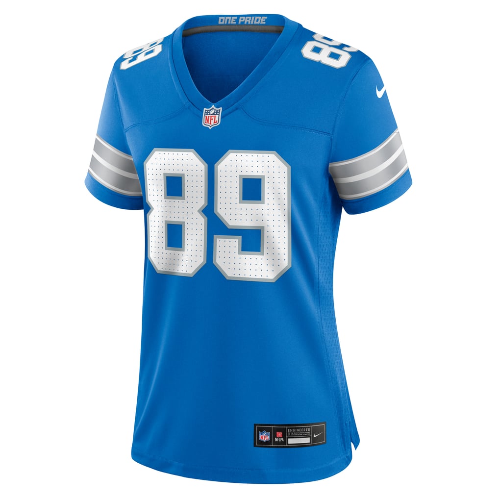 Women's Detroit Lions Brock Wright Nike  Blue Team Game Jersey - Image 3