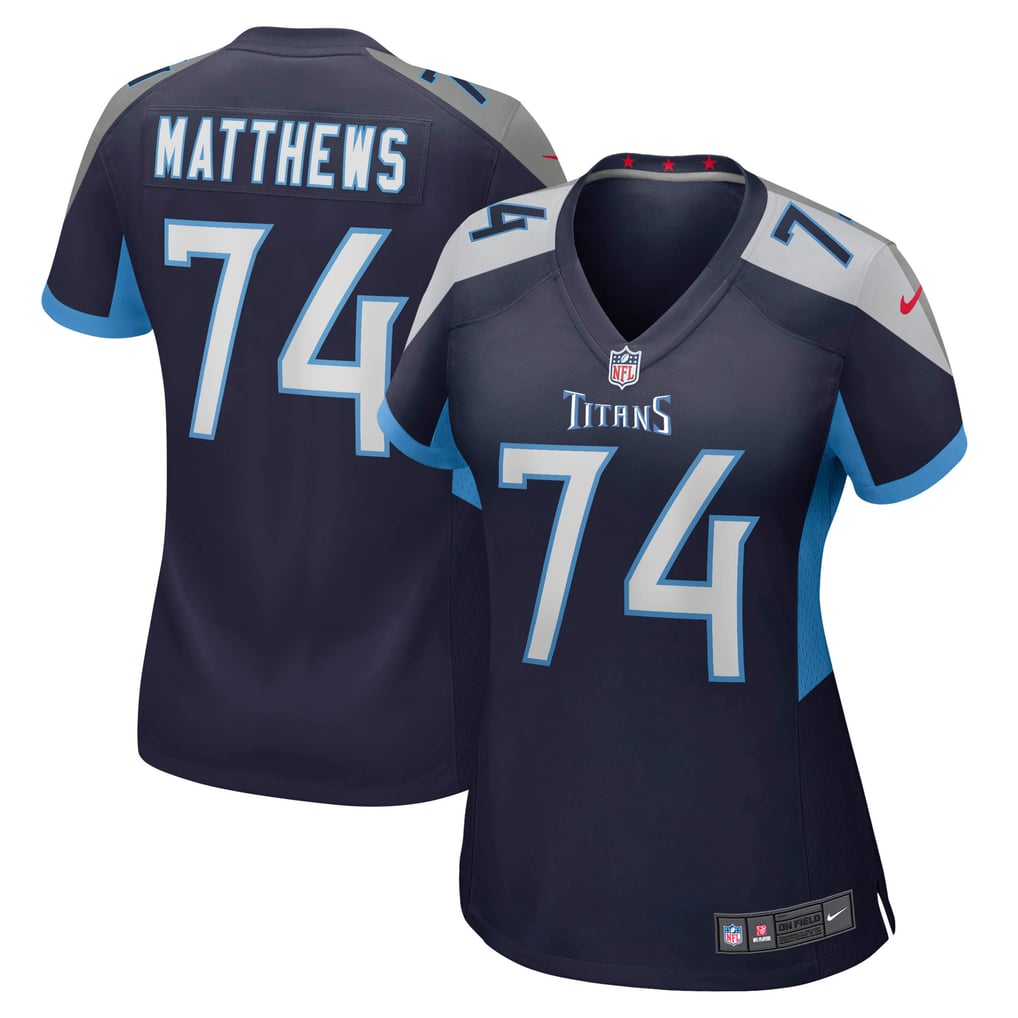 Women's Tennessee Titans Bruce Matthews Nike Navy Retired Player Jersey - Image 1