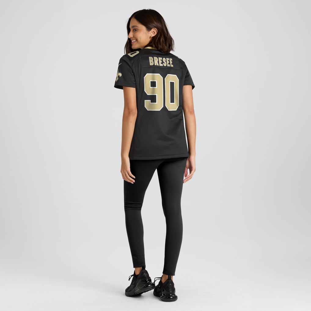 Women's New Orleans Saints Bryan Bresee Nike  Black  Game Jersey - Image 6
