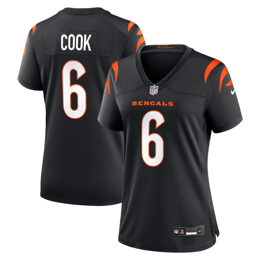 Women's Cincinnati Bengals Bryan Cook Nike Black Team Game Jersey - Image 2