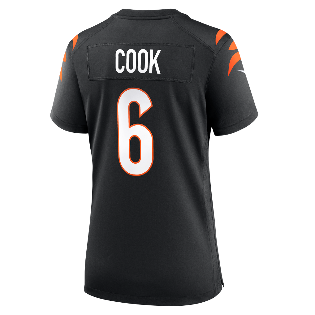 Women's Cincinnati Bengals Bryan Cook Nike Black Team Game Jersey - Image 4