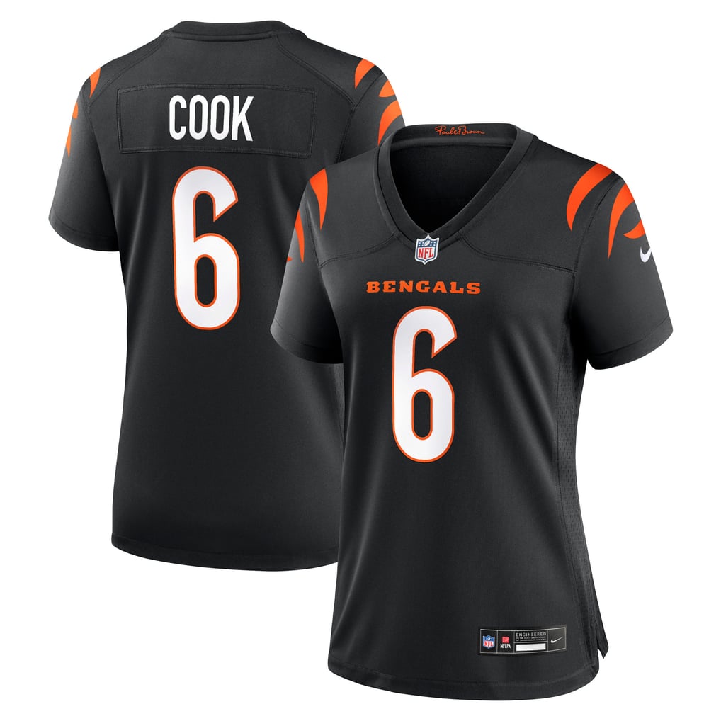 Women's Cincinnati Bengals Bryan Cook Nike Black Team Game Jersey - Image 1