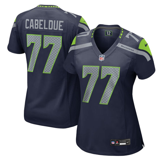 Women's Seattle Seahawks Bryce Cabeldue Nike  College Navy Team Game Jersey - Image 1
