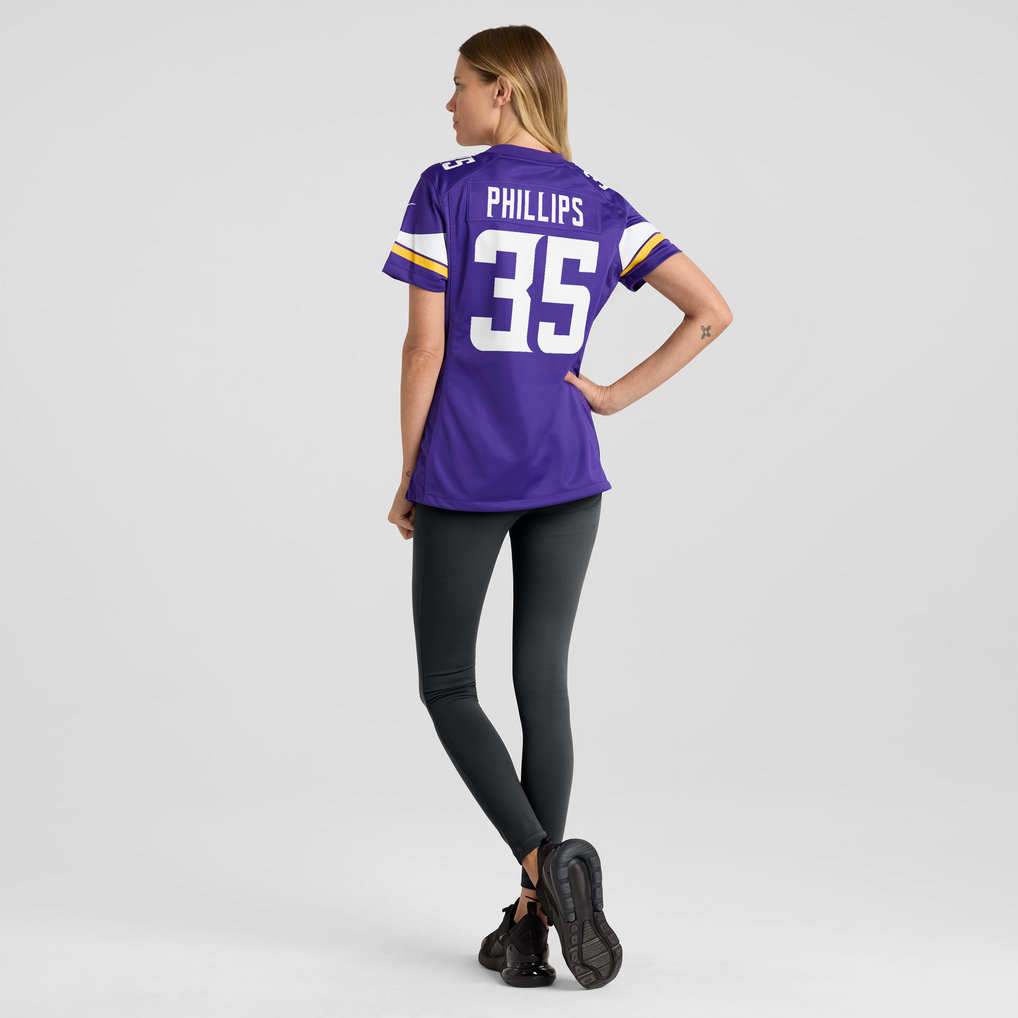 Women's Minnesota Vikings Bryce Phillips Nike Purple Team Game Jersey - Image 4